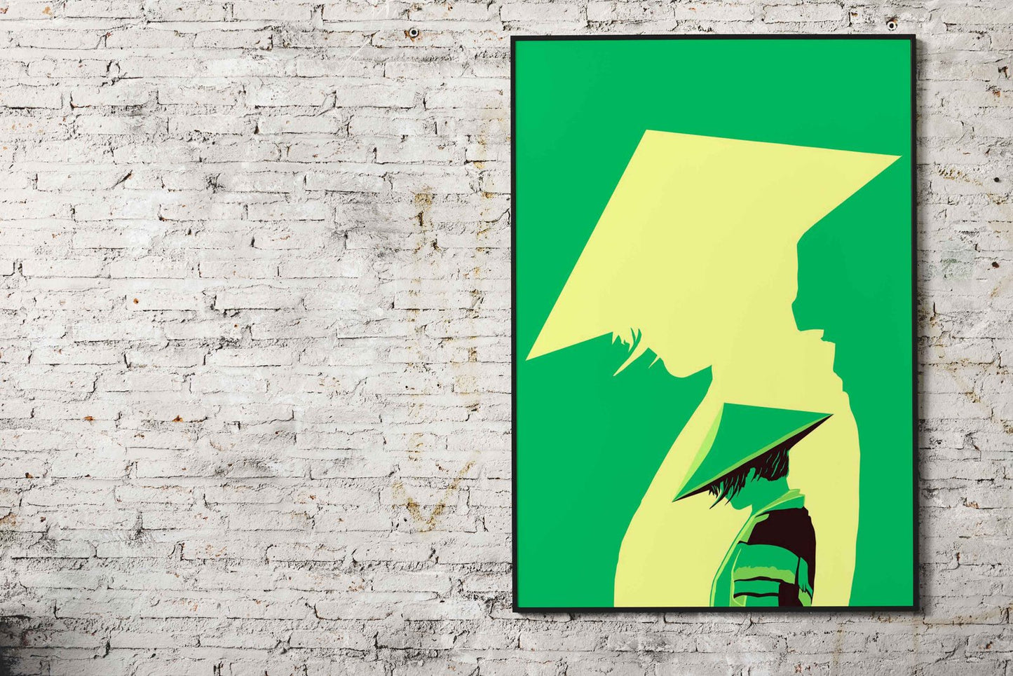 Mysterious Ninja Green Asian Style Poster | Wall Art for Home & Office | High-Quality Print - High-Quality Visual Display