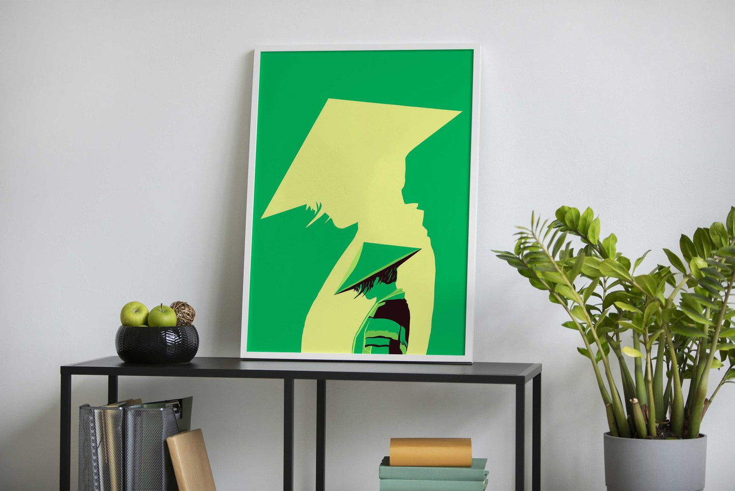 Mysterious Ninja Green Asian Style Poster | Wall Art for Home & Office | High-Quality Print - High-Quality Visual Display