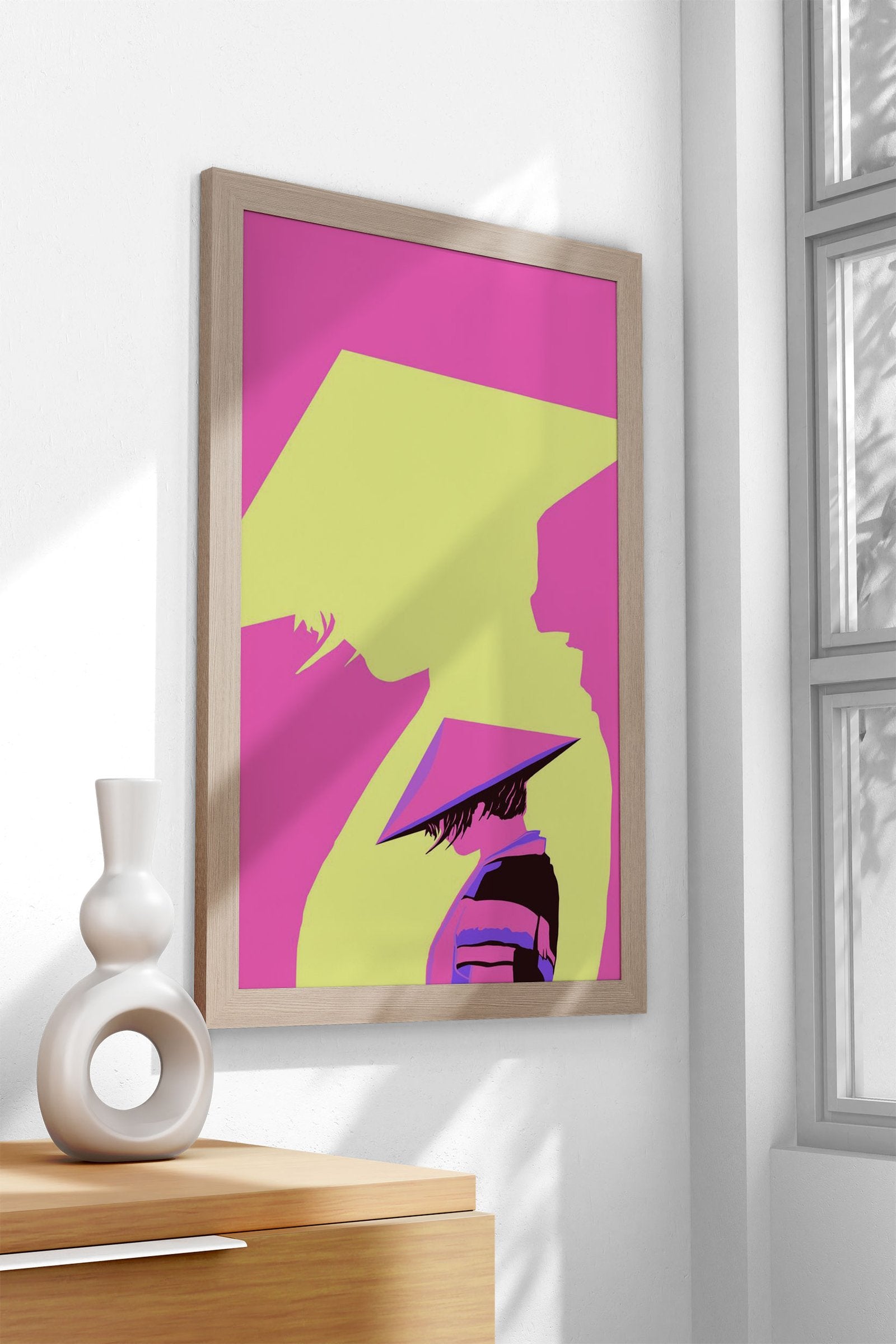 Mysterious Ninja Pink Asian Style Poster | Wall Art for Home & Office | High-Quality Print - High-Quality Visual Display