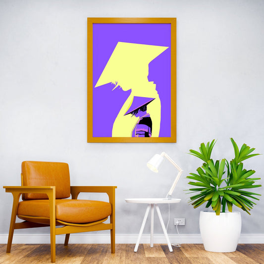 Mysterious Ninja Purple Asian Style Poster | Wall Art for Home & Office | High-Quality Print - High-Quality Visual Display