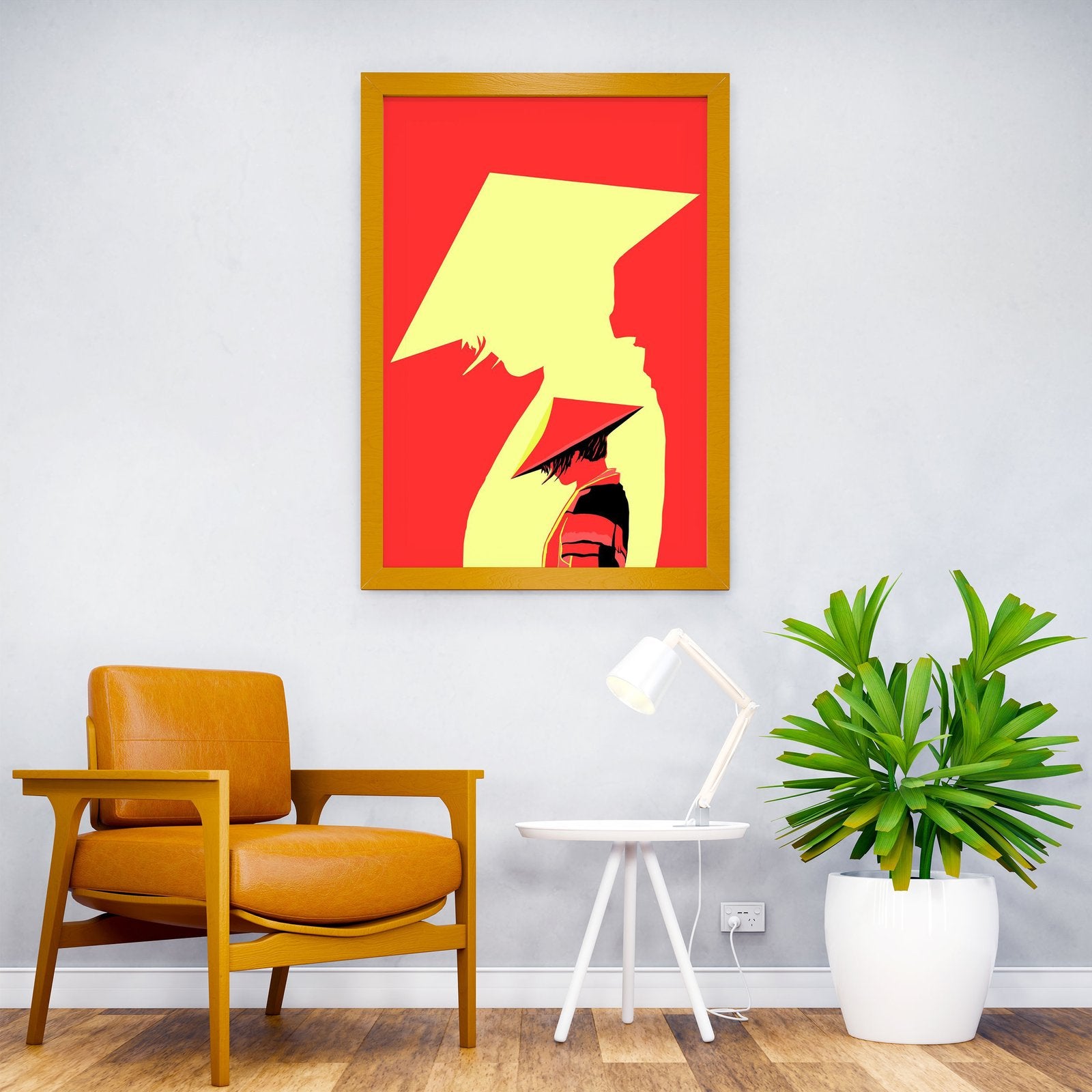 Mysterious Ninja Red Asian Style Poster | Wall Art for Home & Office | High-Quality Print - High-Quality Visual Display
