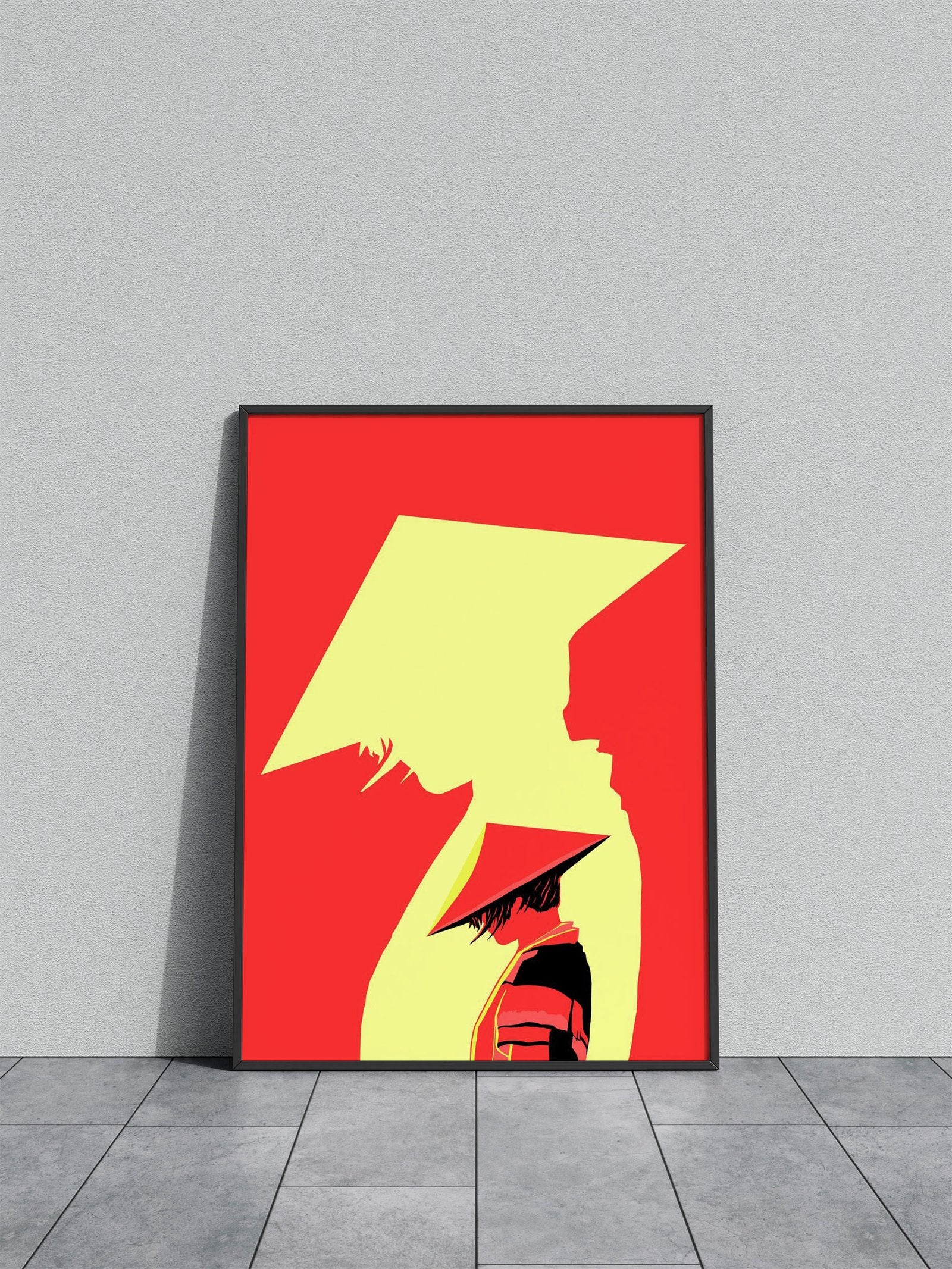 Mysterious Ninja Red Asian Style Poster | Wall Art for Home & Office | High-Quality Print - High-Quality Visual Display