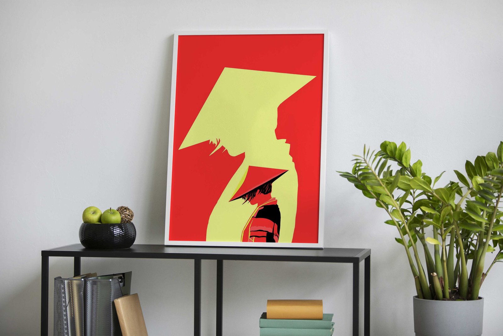 Mysterious Ninja Red Asian Style Poster | Wall Art for Home & Office | High-Quality Print - High-Quality Visual Display