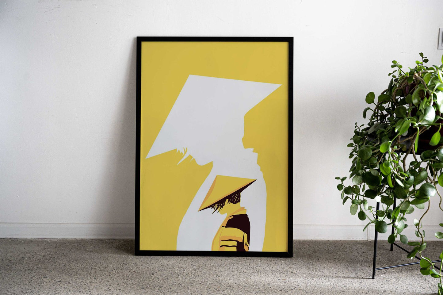 Mysterious Ninja Yelow Asian Style Poster | Wall Art for Home & Office | High-Quality Print - High-Quality Visual Display
