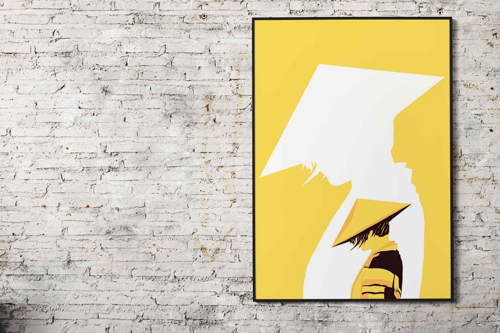 Mysterious Ninja Yelow Asian Style Poster | Wall Art for Home & Office | High-Quality Print - High-Quality Visual Display