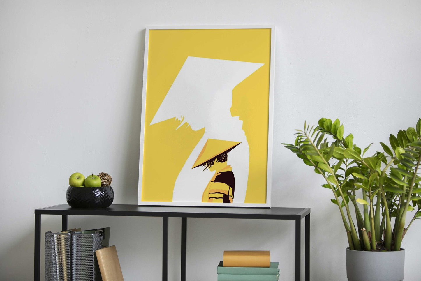 Mysterious Ninja Yelow Asian Style Poster | Wall Art for Home & Office | High-Quality Print - High-Quality Visual Display