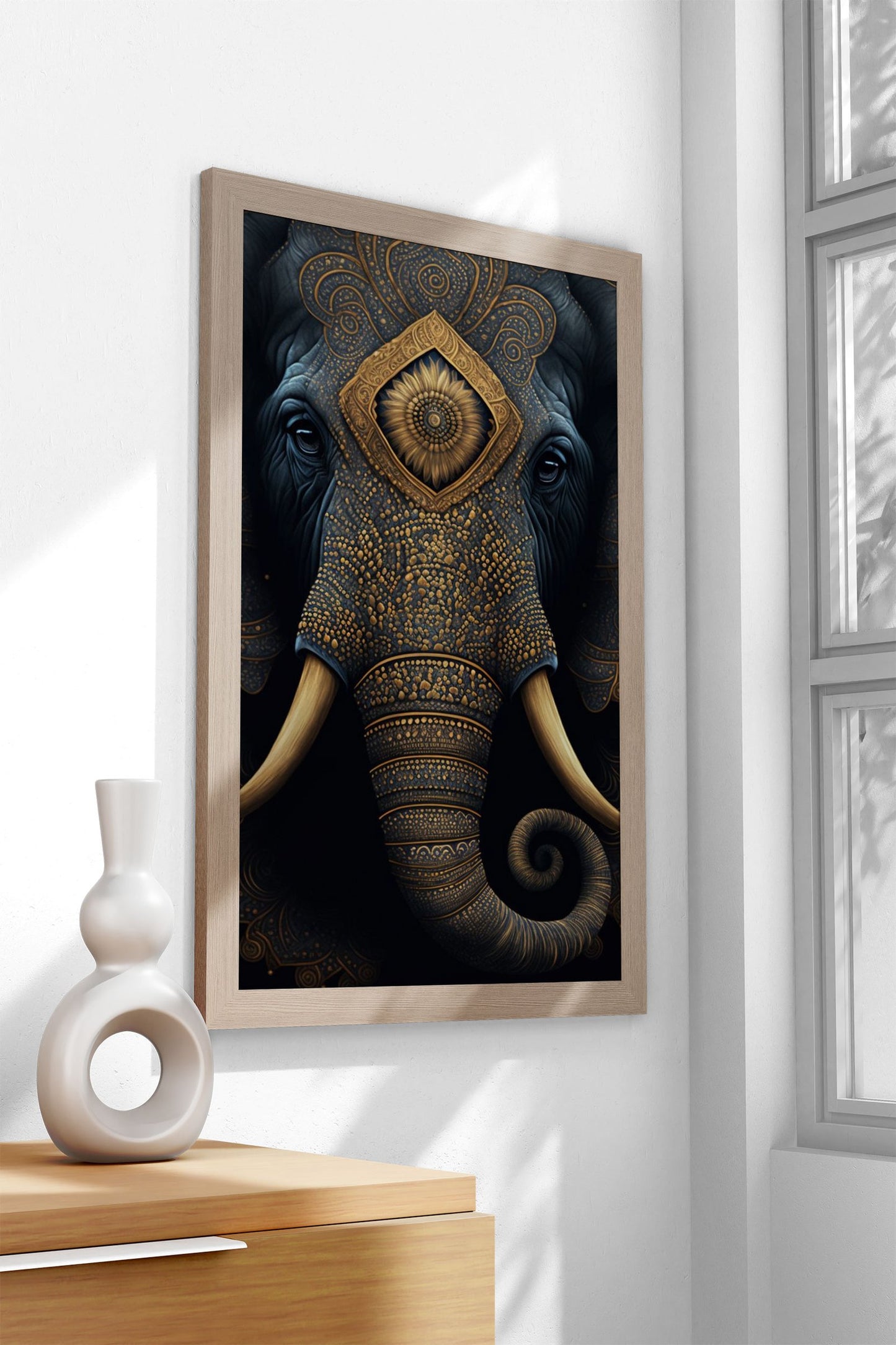 Mystic Elephant Asian Style Poster | Wall Art for Home & Office | High-Quality Print - High-Quality Visual Display