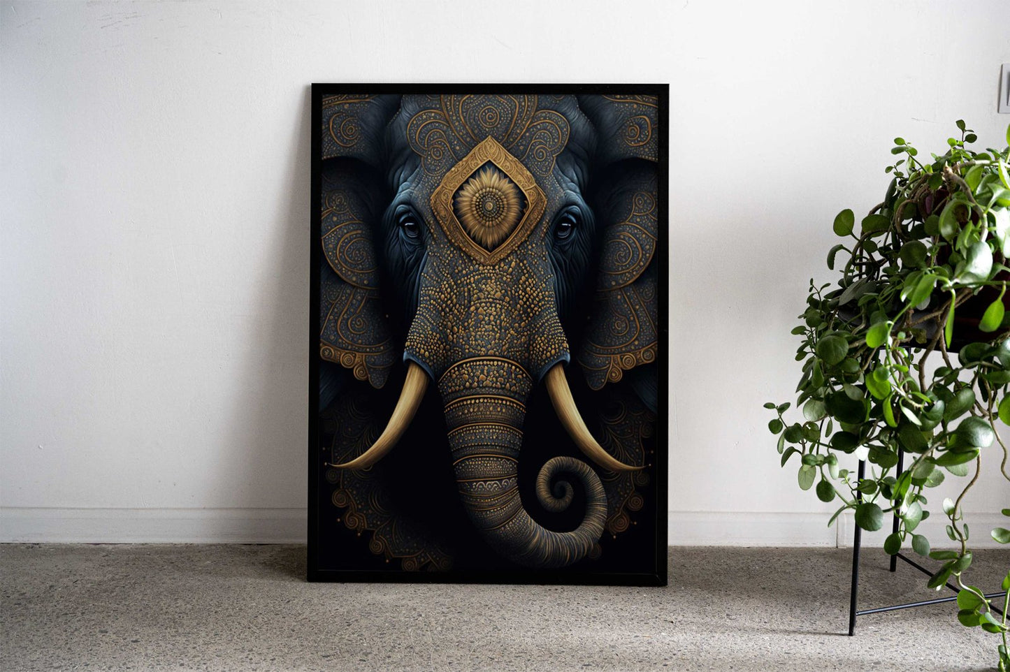 Mystic Elephant Asian Style Poster | Wall Art for Home & Office | High-Quality Print - High-Quality Visual Display