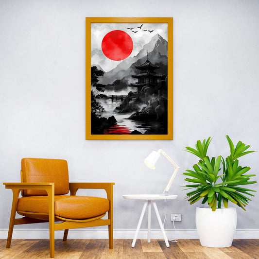 Mystic Japanese Sunrise Asian Style Poster | Wall Art for Home & Office | High-Quality Print - High-Quality Visual Display