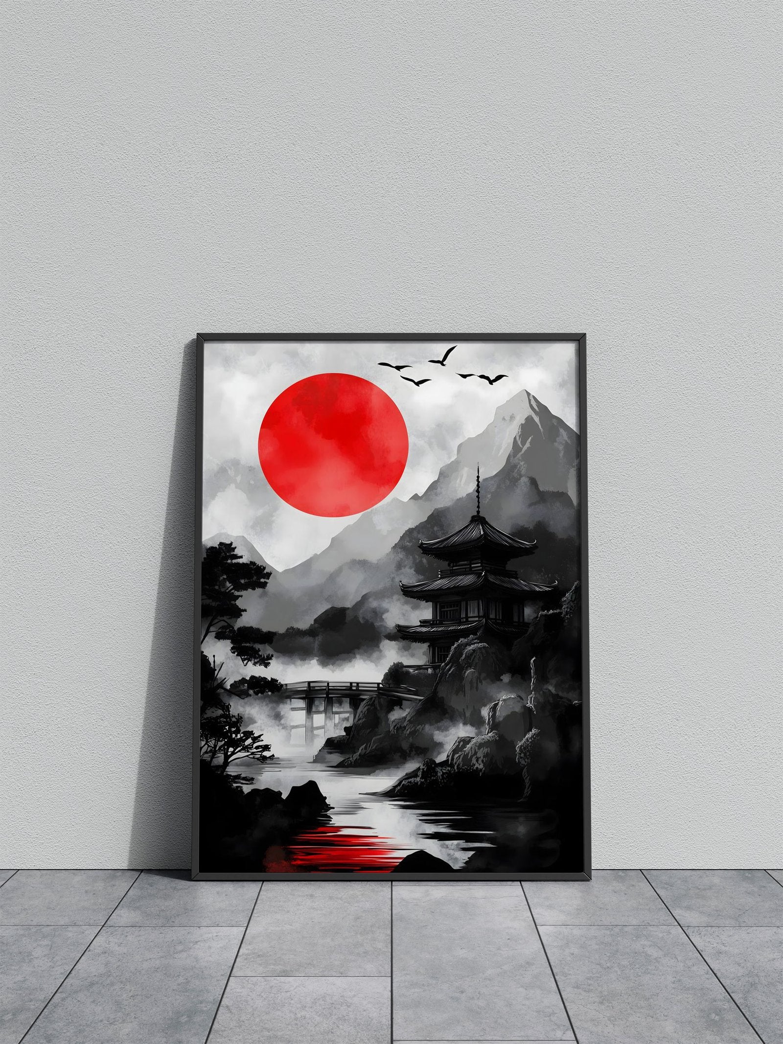 Mystic Japanese Sunrise Asian Style Poster | Wall Art for Home & Office | High-Quality Print - High-Quality Visual Display