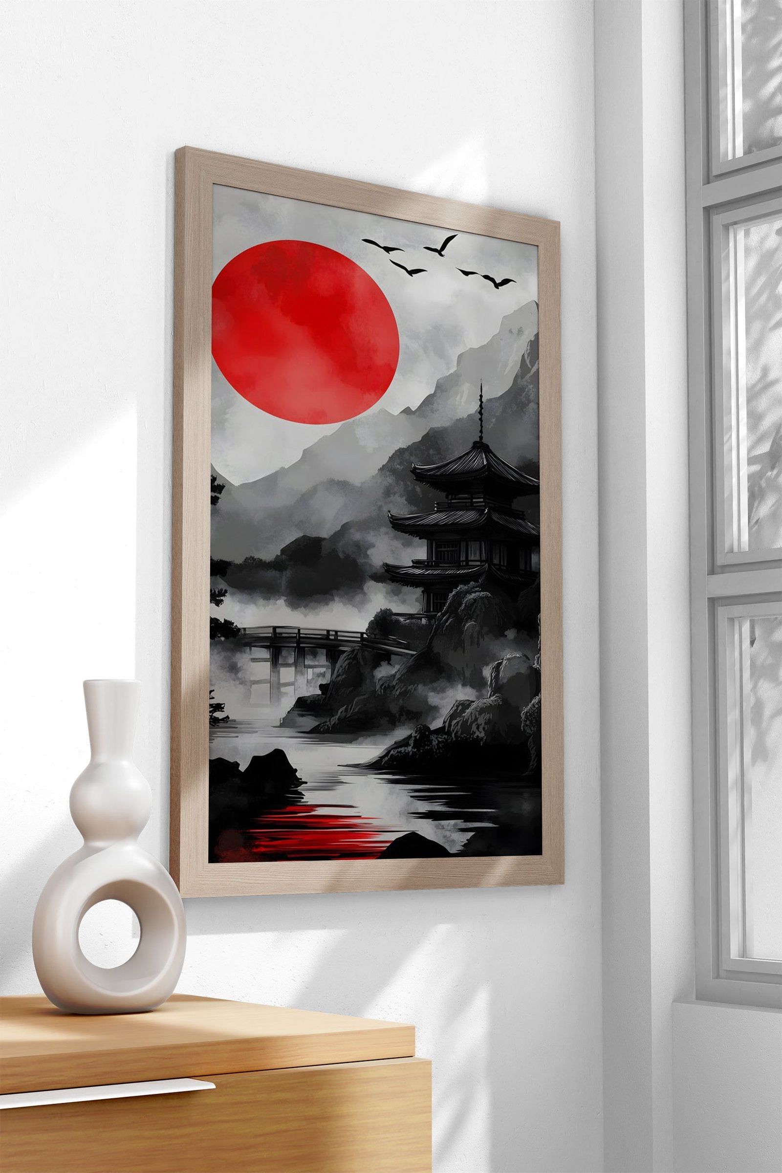 Mystic Japanese Sunrise Asian Style Poster | Wall Art for Home & Office | High-Quality Print - High-Quality Visual Display