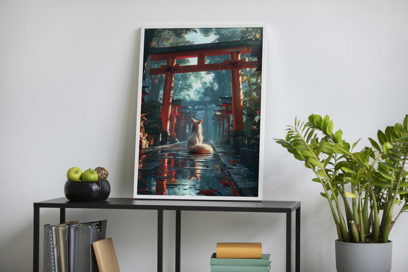 Mystic Kitsune Fox Torii Asian Style Poster | Wall Art for Home & Office | High-Quality Print - High-Quality Visual Display