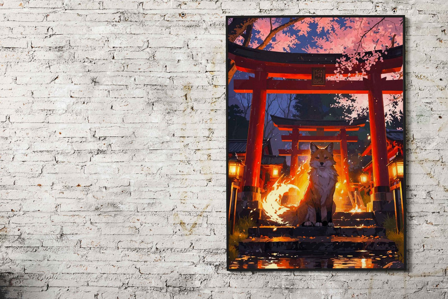 Mystic Kitsune Gate Asian Style Poster | Wall Art for Home & Office | High-Quality Print - High-Quality Visual Display