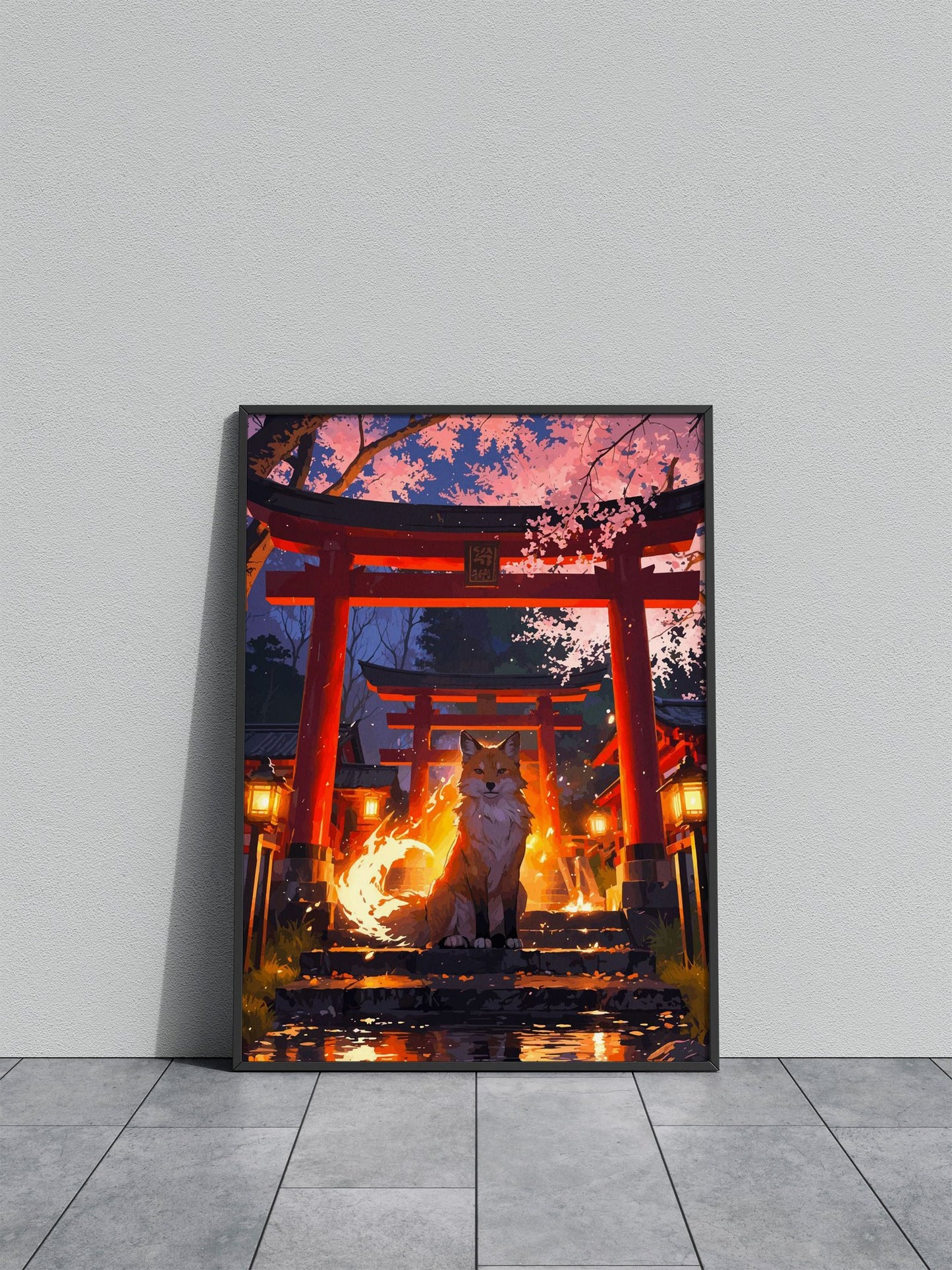 Mystic Kitsune Gate Asian Style Poster | Wall Art for Home & Office | High-Quality Print - High-Quality Visual Display