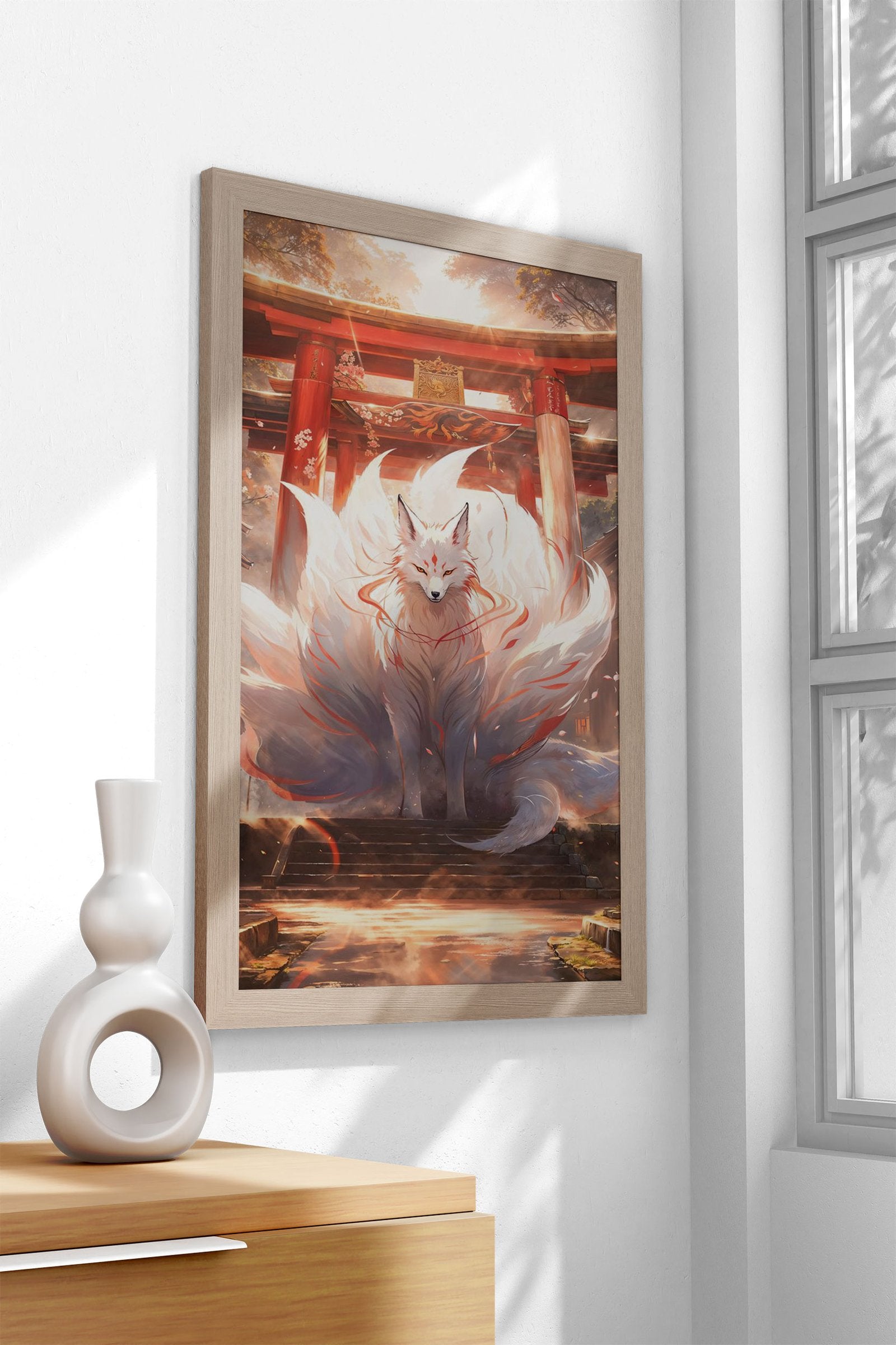 Mystic Kitsune Gateway Asian Style Poster | W all Art for Home & Office | High-Quality Print - High-Quality Visual Display