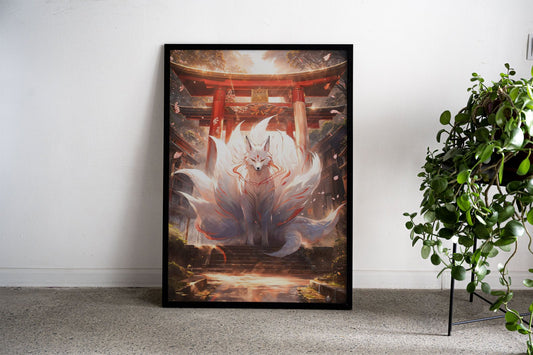 Mystic Kitsune Gateway Asian Style Poster | W all Art for Home & Office | High-Quality Print - High-Quality Visual Display