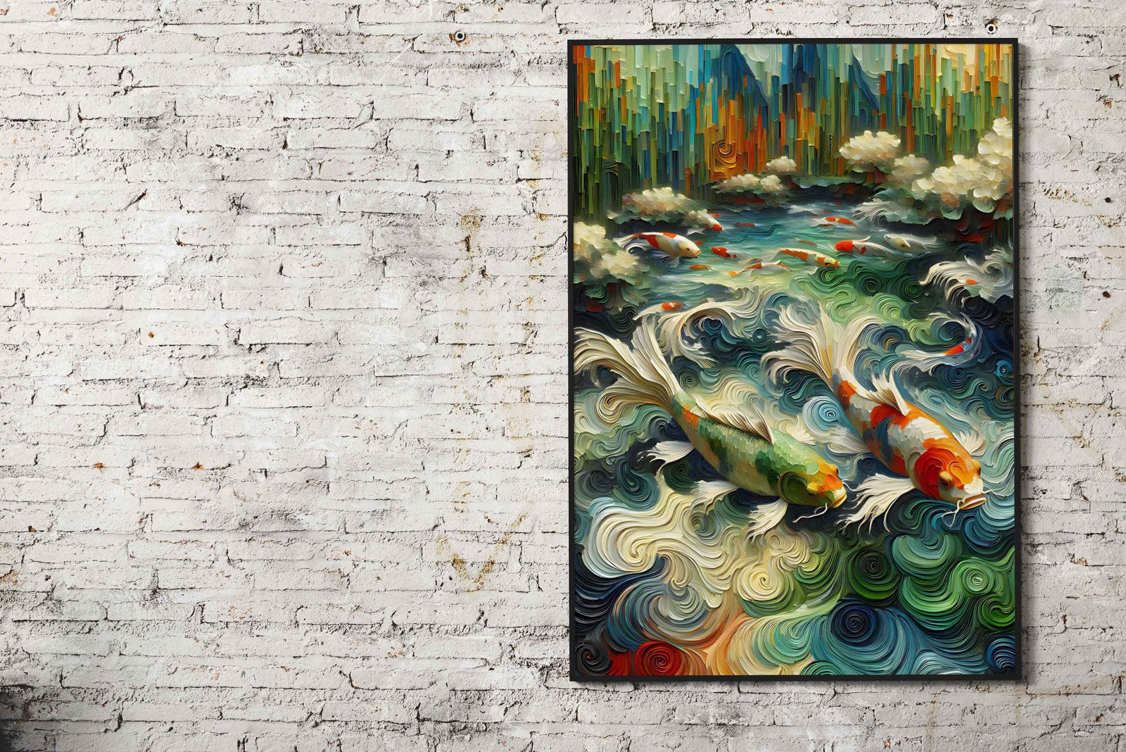 Mystic Koi Fish Pond Asian Style Poster | Wall  Art for Home & Office | High-Quality Print - High-Quality Visual Display