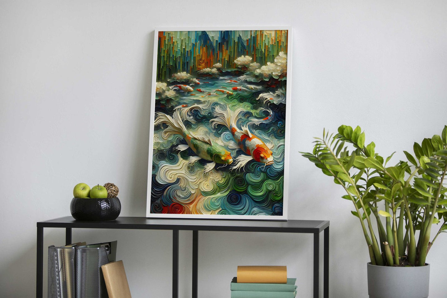 Mystic Koi Fish Pond Asian Style Poster | Wall  Art for Home & Office | High-Quality Print - High-Quality Visual Display