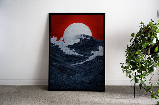 Mystic Tides Asian Style Poster | Wall Art for H ome & Office | High-Quality Print - High-Quality Visual Display