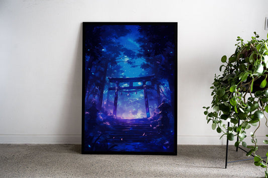 Mystic Torii Twilight Asian Style Poster | Wall A rt for Home & Office | High-Quality Print - High-Quality Visual Display