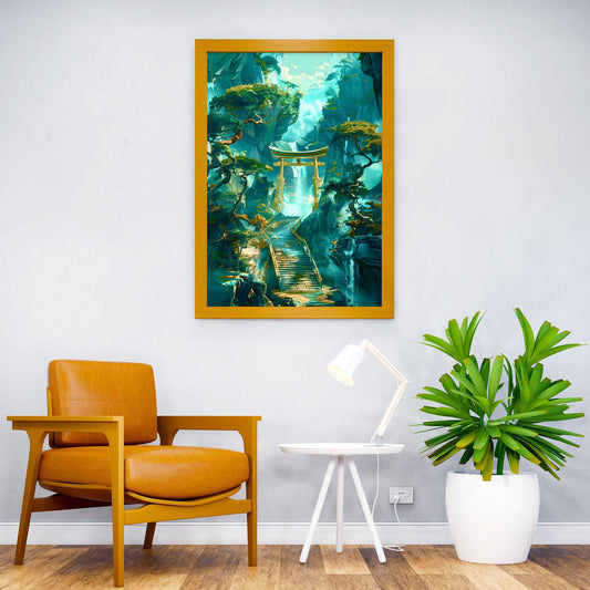 Mystical Asian landscape Asian Style Poster |  Wall Art for Home & Office | High-Quality Print - High-Quality Visual Display