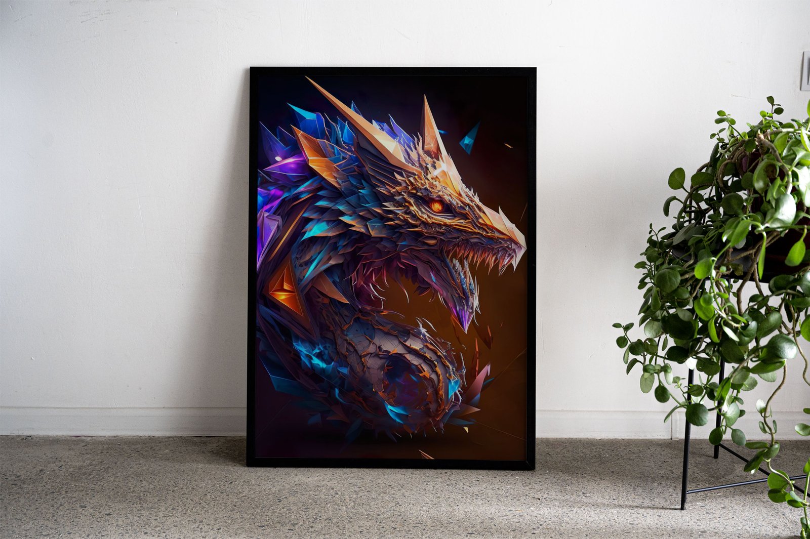 Mystical Dragon Head Asian Style Poster | Wal l Art for Home & Office | High-Quality Print - High-Quality Visual Display