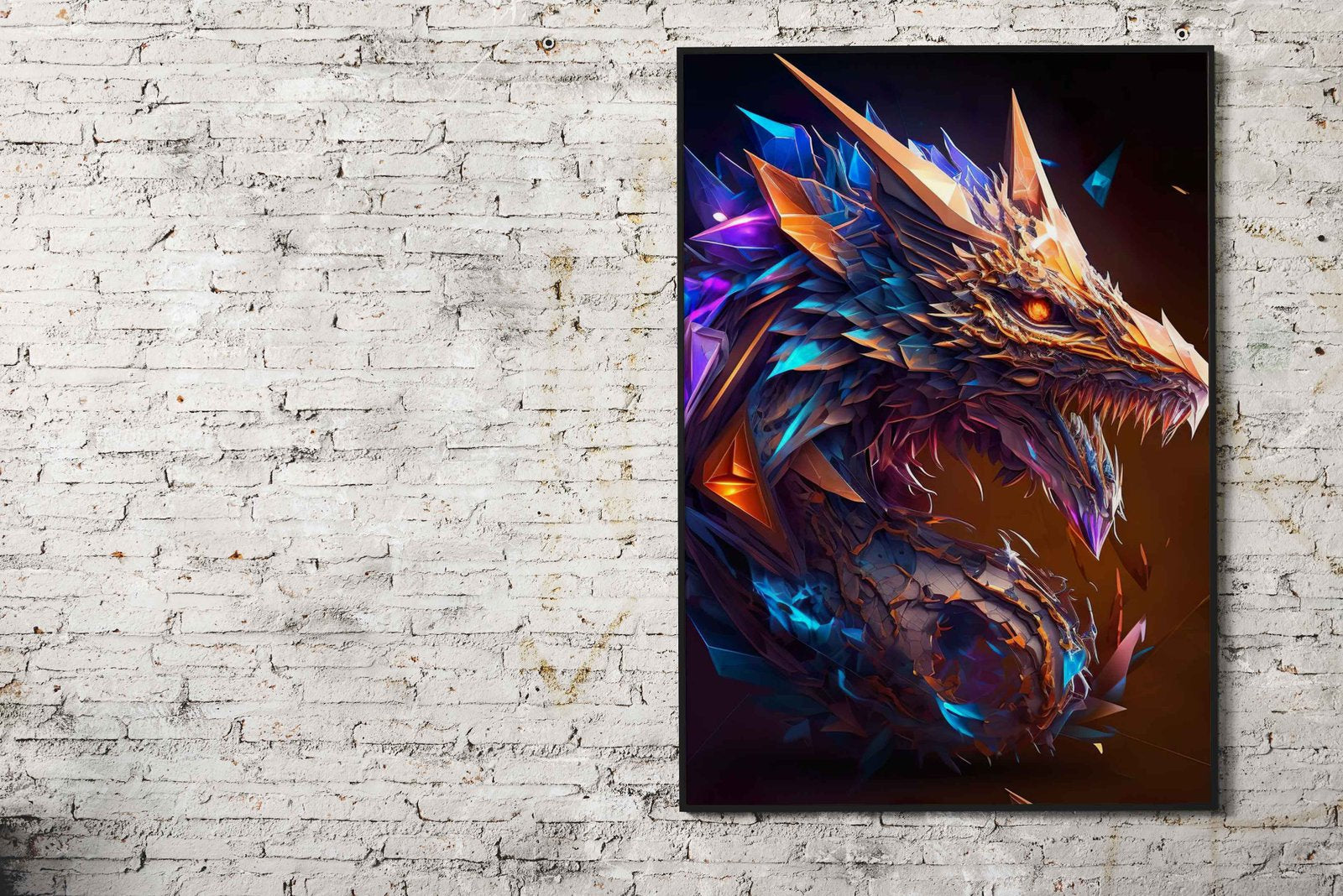 Mystical Dragon Head Asian Style Poster | Wal l Art for Home & Office | High-Quality Print - High-Quality Visual Display