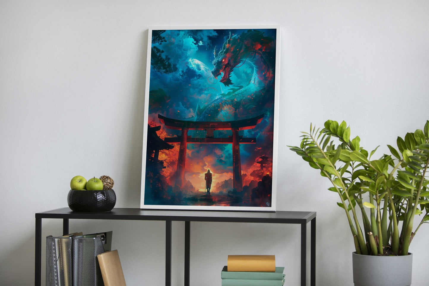 Mystical Dragon Scene Asian Style Poster | W all Art for Home & Office | High-Quality Print - High-Quality Visual Display