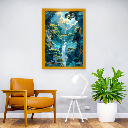 Mystical Forest Kintsugi Asian Style Poster | W all Art for Home & Office | High-Quality Print - High-Quality Visual Display