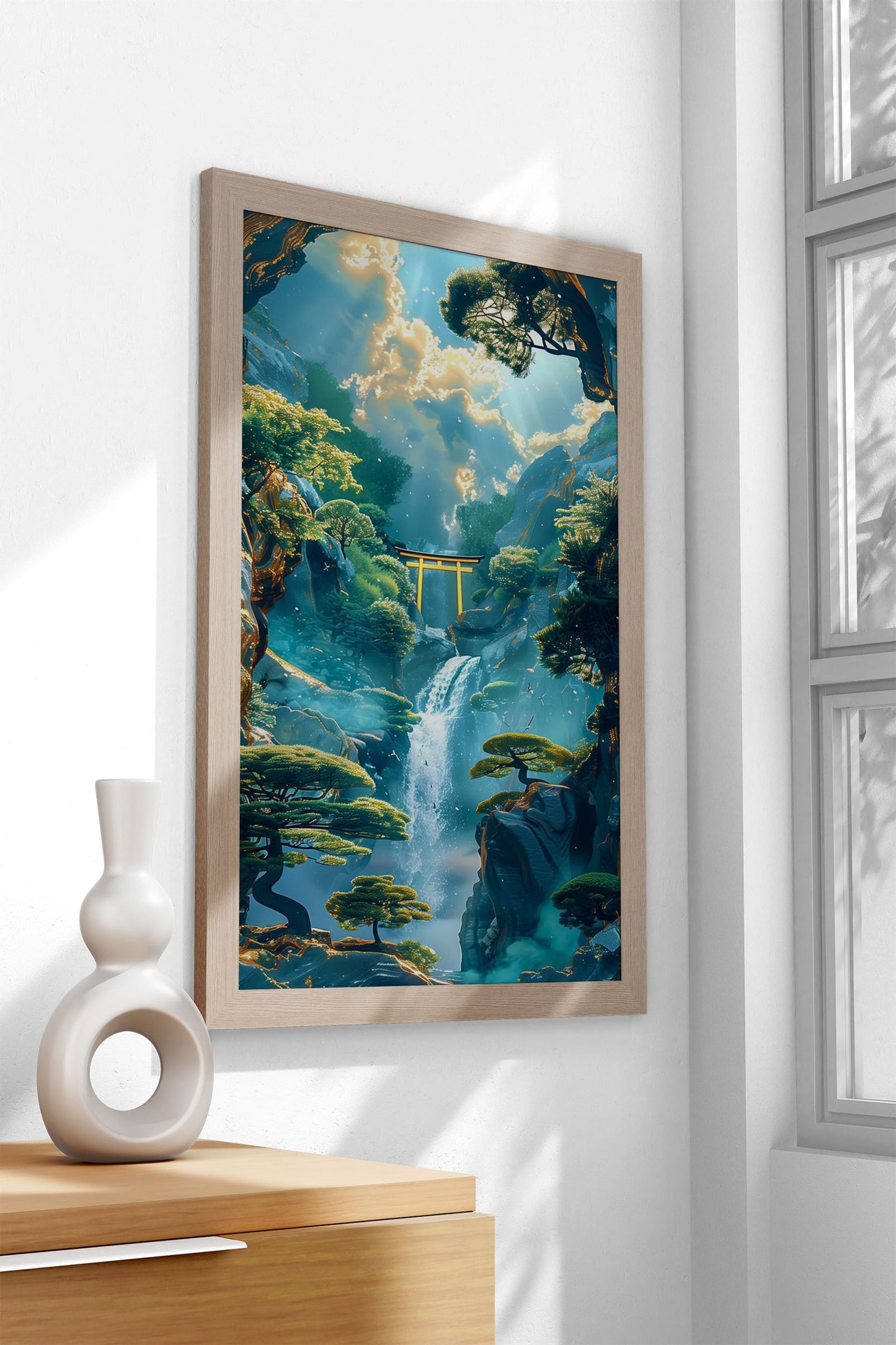 Mystical Forest Kintsugi Asian Style Poster | W all Art for Home & Office | High-Quality Print - High-Quality Visual Display