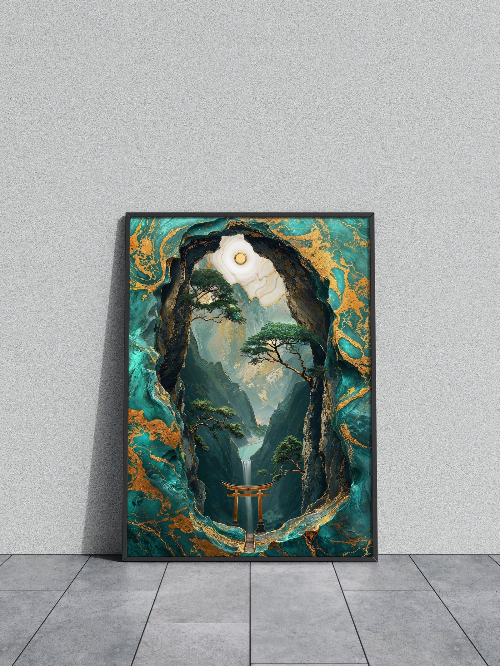 Mystical Kintsugi Passage Asian Style Poster |  Wall Art for Home & Office | High-Quality Print - High-Quality Visual Display