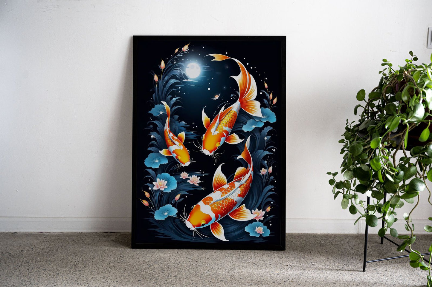 Mystical Koi Fish Asian Style Poster | Wall Art f or Home & Office | High-Quality Print - High-Quality Visual Display