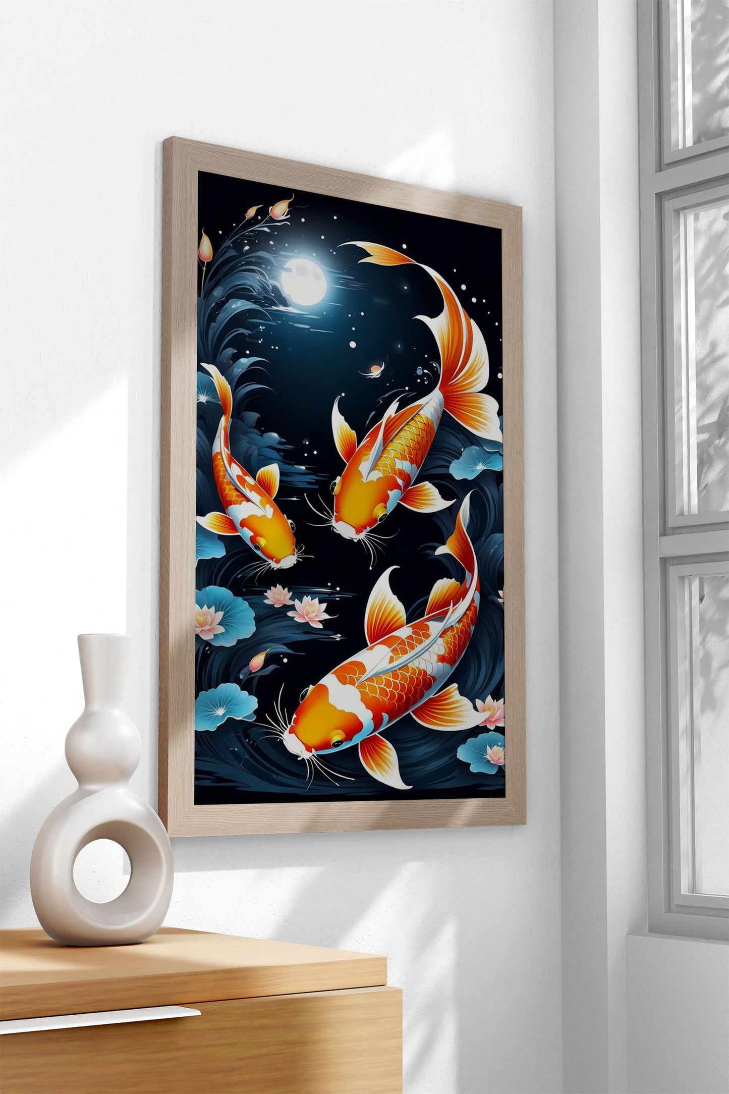 Mystical Koi Fish Asian Style Poster | Wall Art f or Home & Office | High-Quality Print - High-Quality Visual Display