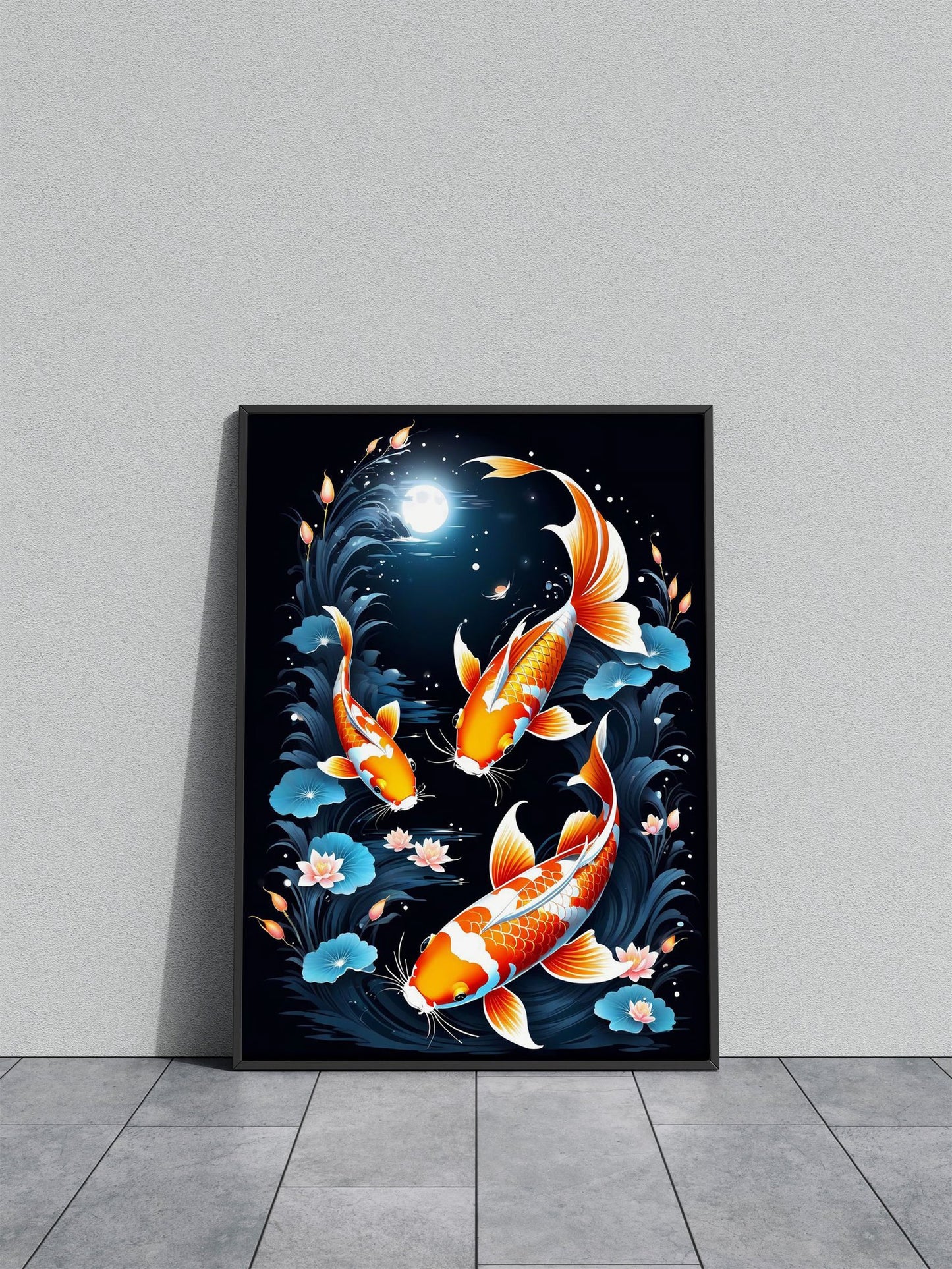 Mystical Koi Fish Asian Style Poster | Wall Art f or Home & Office | High-Quality Print - High-Quality Visual Display