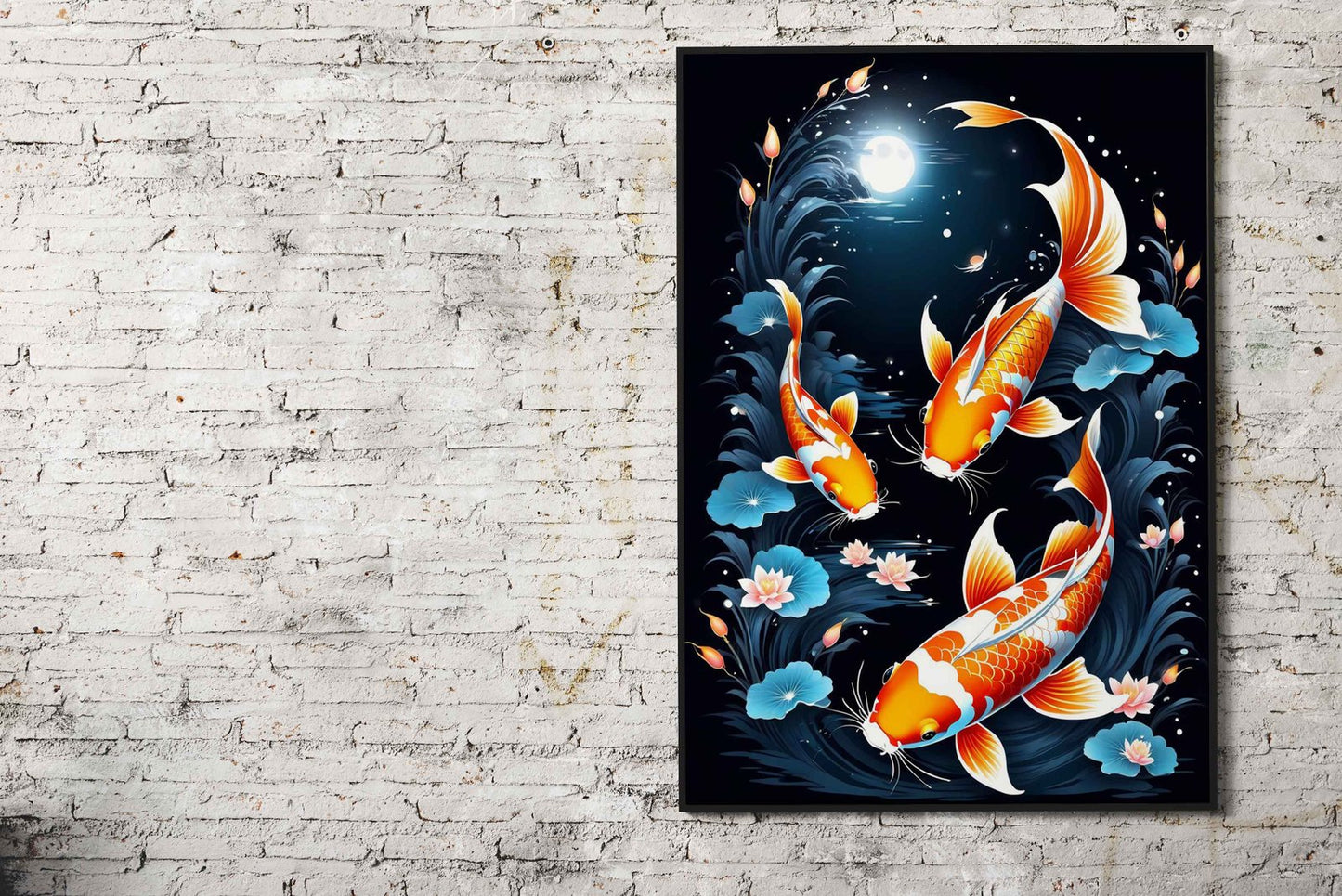 Mystical Koi Fish Asian Style Poster | Wall Art f or Home & Office | High-Quality Print - High-Quality Visual Display