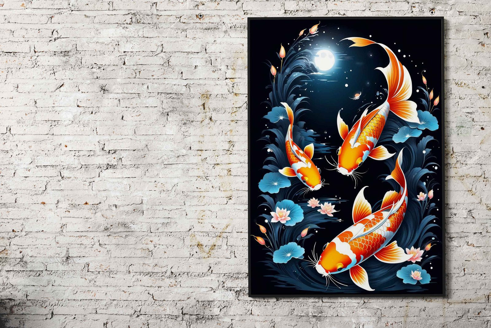 Mystical Koi Fish Asian Style Poster | Wall Art f or Home & Office | High-Quality Print - High-Quality Visual Display