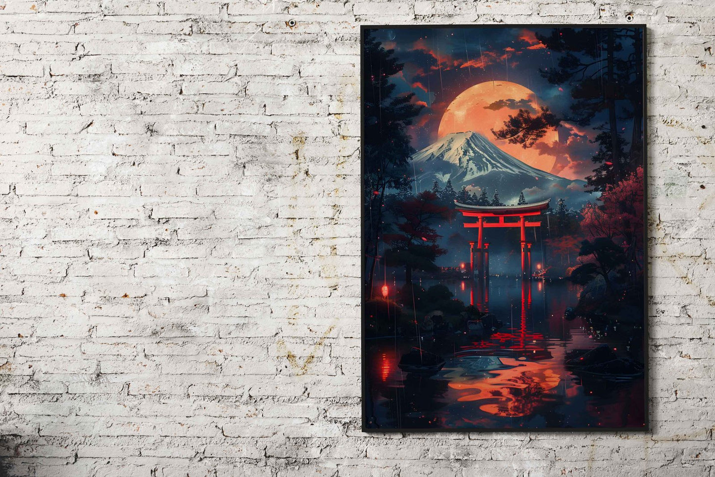 Mystical Night japanese Asian Style Poster | W all Art for Home & Office | High-Quality Print - High-Quality Visual Display