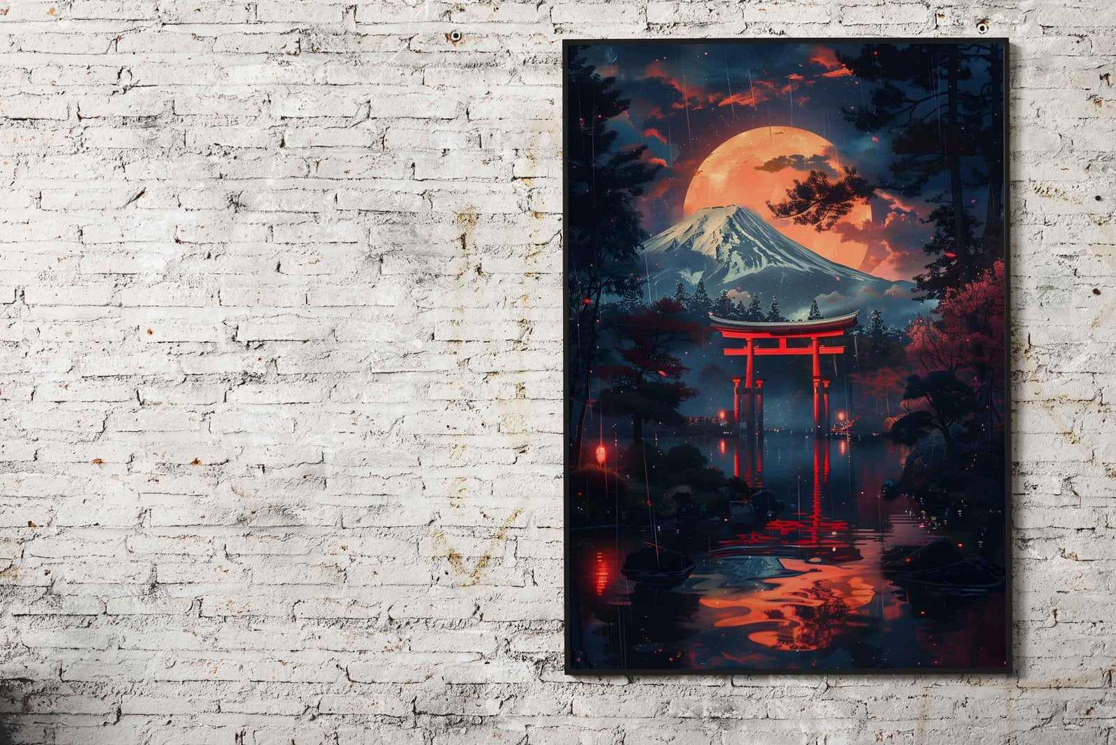 Mystical Night japanese Asian Style Poster | W all Art for Home & Office | High-Quality Print - High-Quality Visual Display