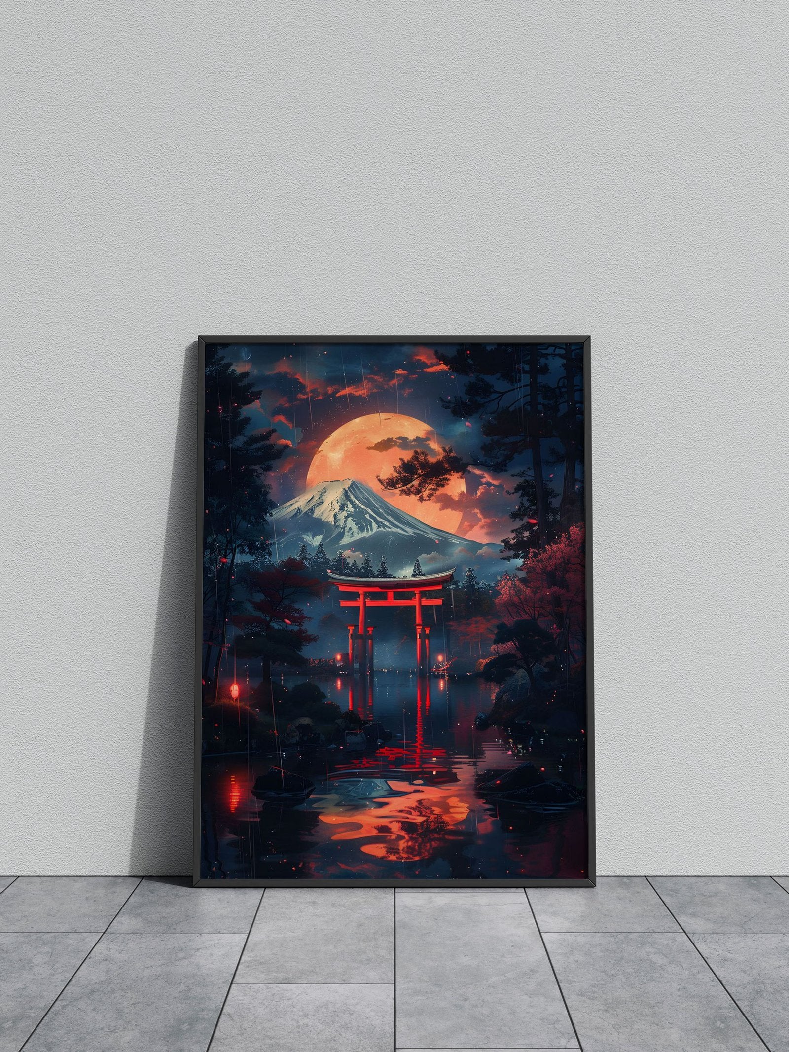 Mystical Night japanese Asian Style Poster | W all Art for Home & Office | High-Quality Print - High-Quality Visual Display
