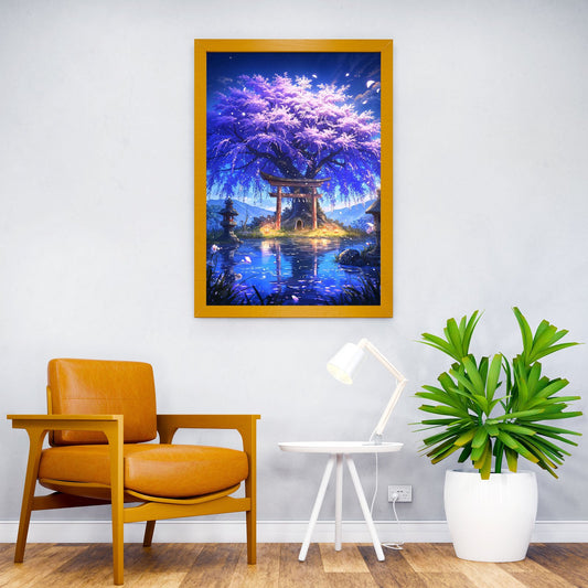 Mystical Sakura Portal Asian Style Poster | Wa ll Art for Home & Office | High-Quality Print - High-Quality Visual Display