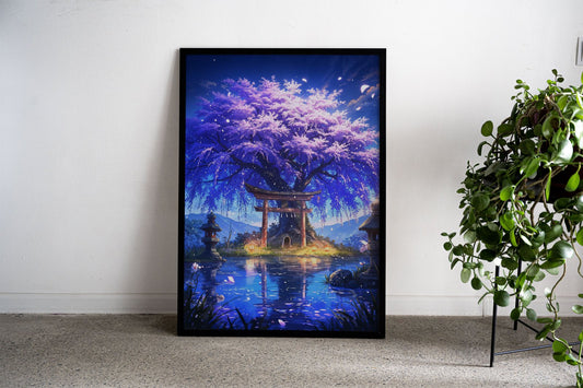 Mystical Sakura Portal Asian Style Poster | Wa ll Art for Home & Office | High-Quality Print - High-Quality Visual Display
