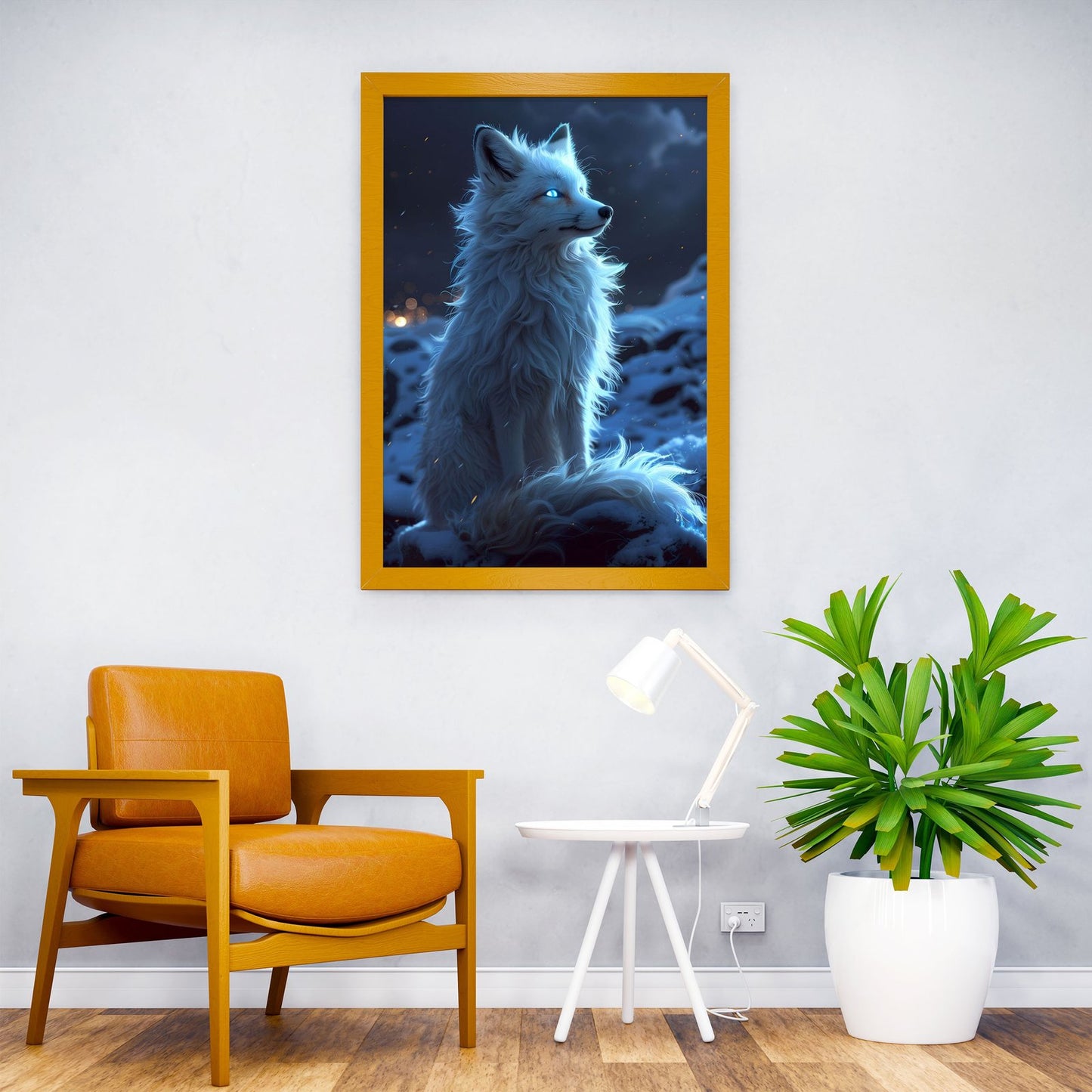 Mystical White Fox Asian Style Poster | Wall Ar t for Home & Office | High-Quality Print - High-Quality Visual Display