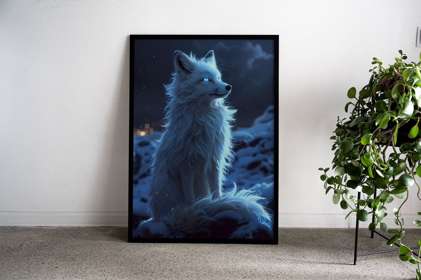 Mystical White Fox Asian Style Poster | Wall Ar t for Home & Office | High-Quality Print - High-Quality Visual Display