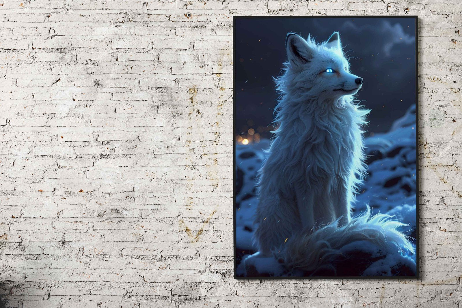 Mystical White Fox Asian Style Poster | Wall Ar t for Home & Office | High-Quality Print - High-Quality Visual Display