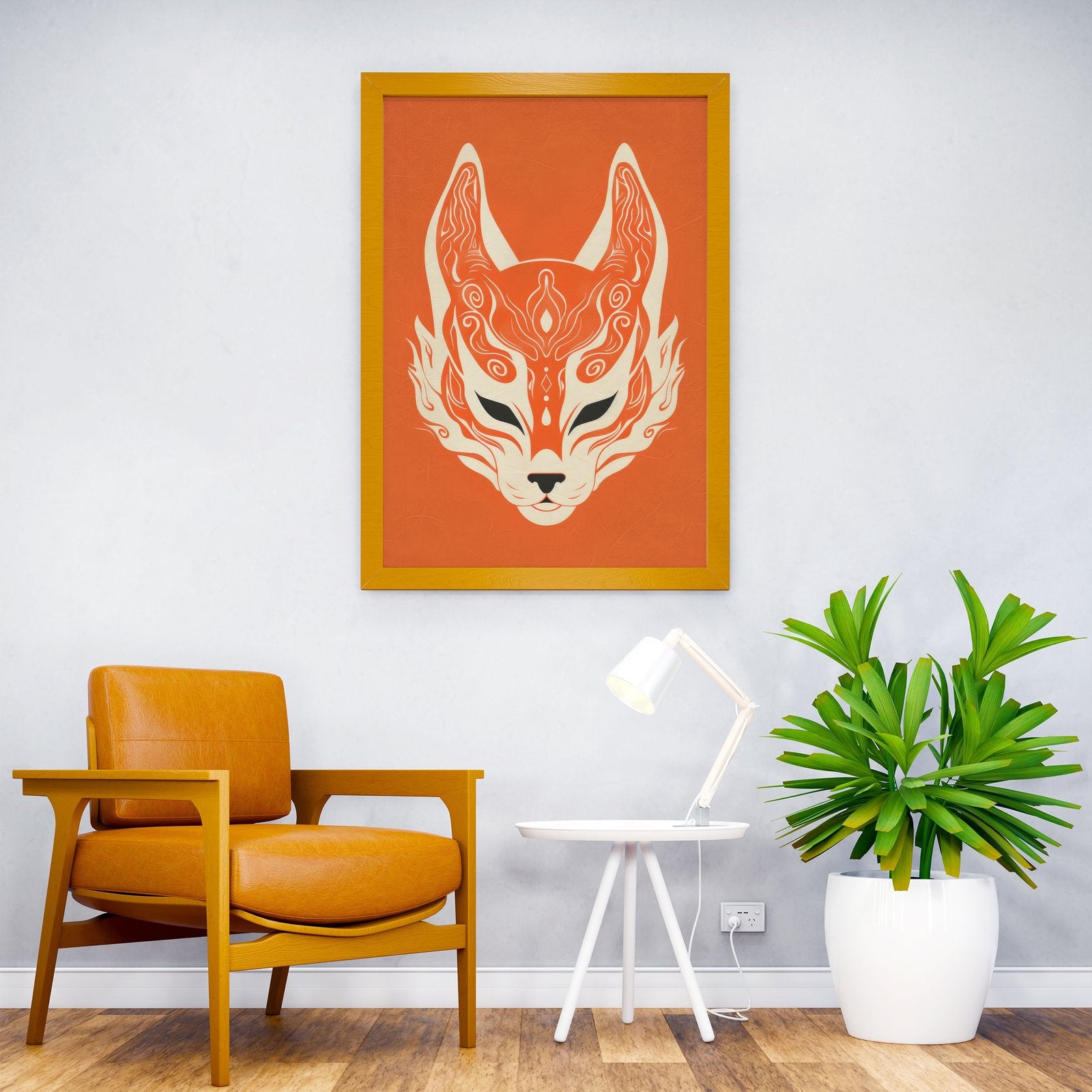Mythical Kitsune Mask Asian Style Poster | Wa ll Art for Home & Office | High-Quality Print - High-Quality Visual Display