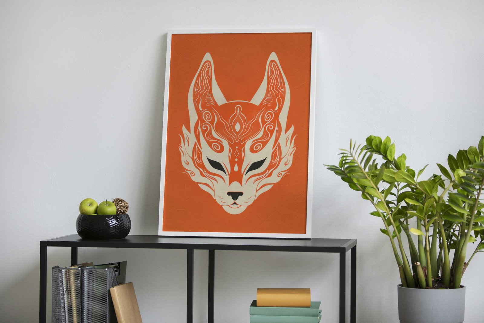 Mythical Kitsune Mask Asian Style Poster | Wa ll Art for Home & Office | High-Quality Print - High-Quality Visual Display