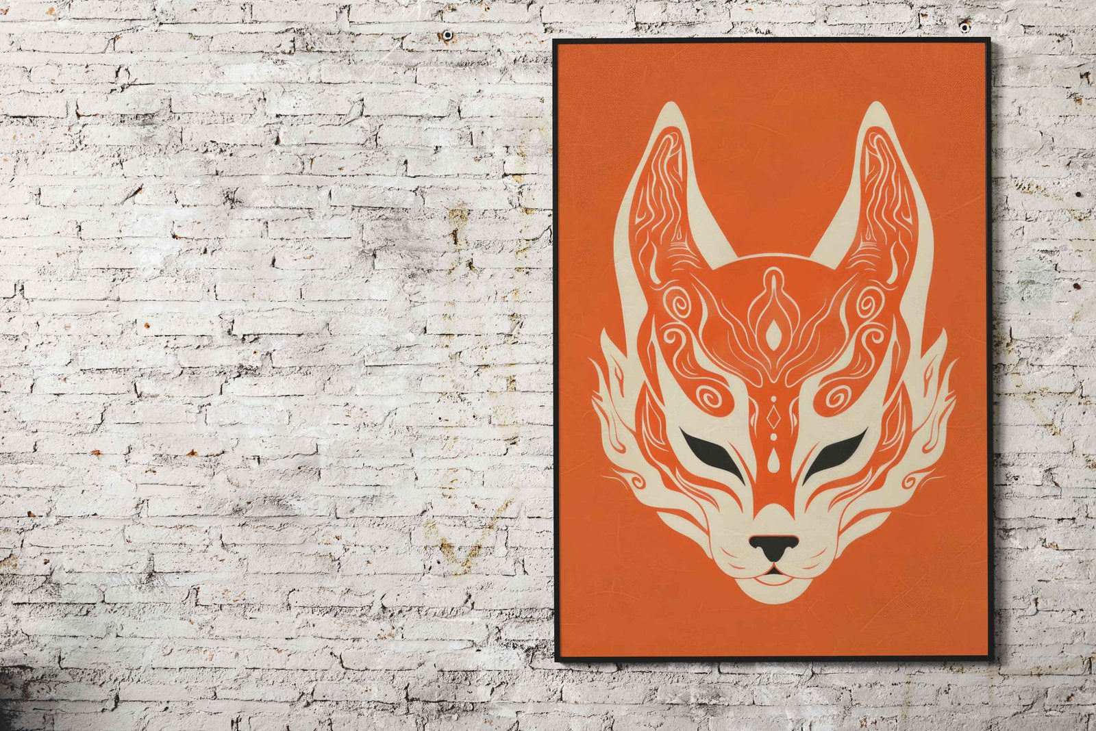 Mythical Kitsune Mask Asian Style Poster | Wa ll Art for Home & Office | High-Quality Print - High-Quality Visual Display