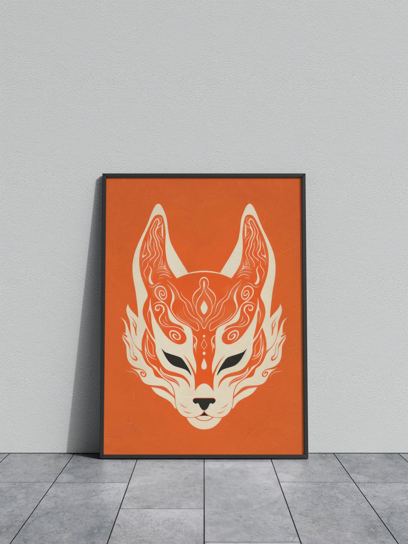 Mythical Kitsune Mask Asian Style Poster | Wa ll Art for Home & Office | High-Quality Print - High-Quality Visual Display