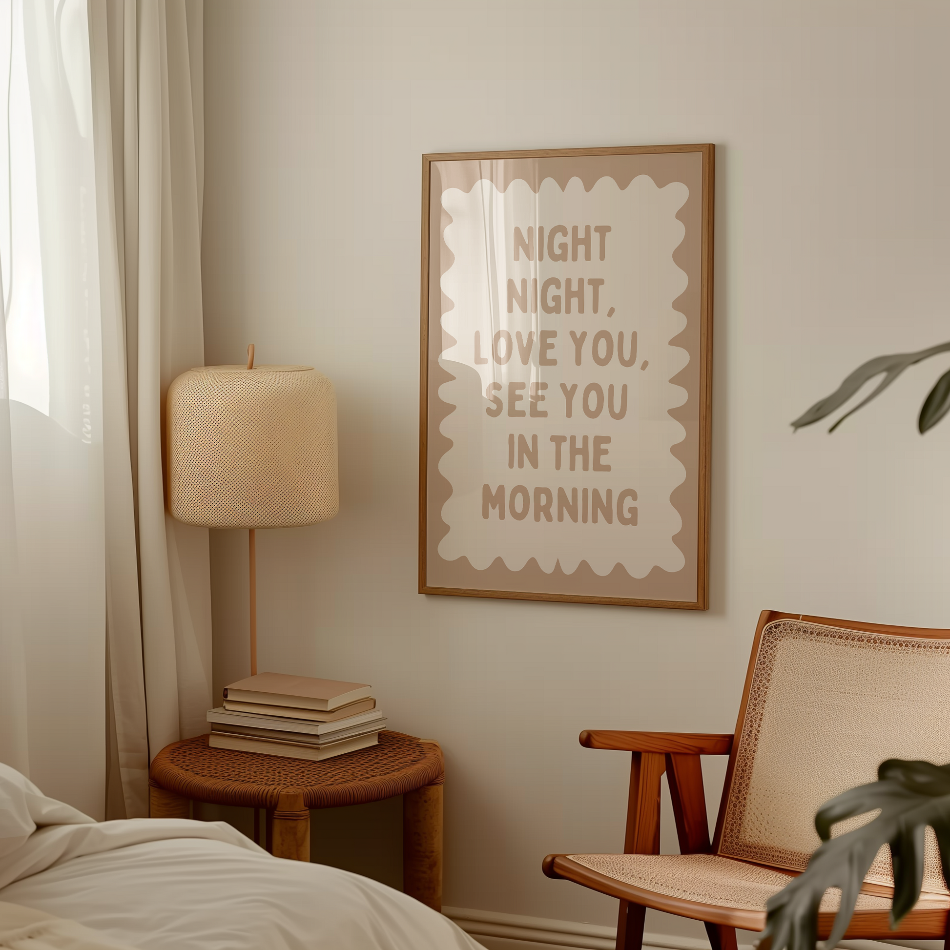 Night Night, Love You | Toast and Cream | Wall Art Print - High-Quality Premium Wall Art Decor Sticker