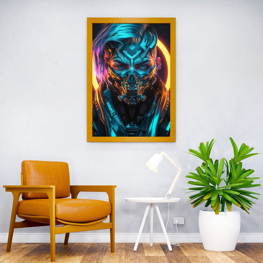 NEON NINJA Asian Style Poster | Wall Art for H ome & Office | High-Quality Print - High-Quality Visual Display